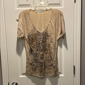 Maurices Tan Y2K Graphic Short Sleeve Tee